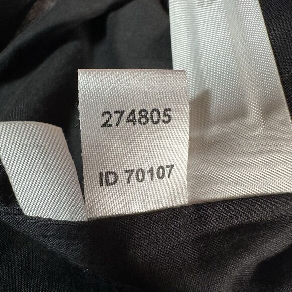 Ann Taylor LOFT Shift Dress Sz 8 100% Linen Black Tan Red Sleeveless Lined Midi - Picture 9 of 9